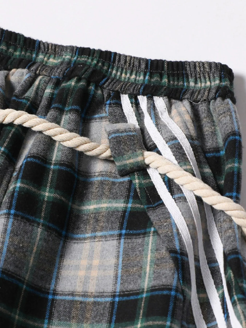 Plaid Casual Pants with Side Stripes f676f54c-1220-4dc1-b6fa-abc4f0931198-Max-Origin