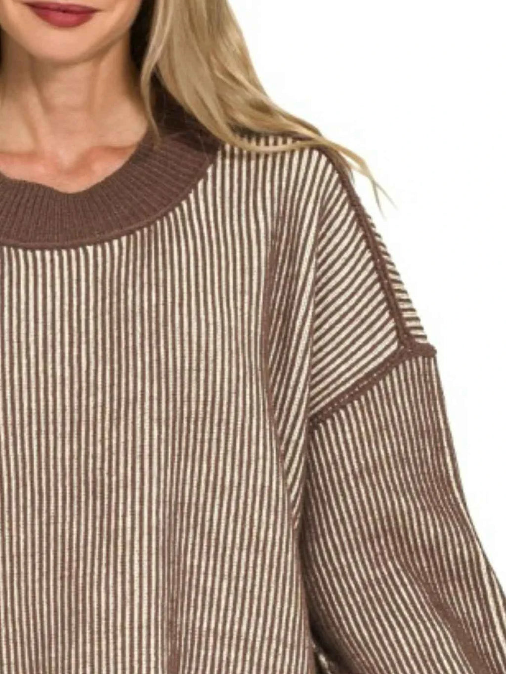 Zenana Exposed Seam Two Tone Ribbed Sweater f67b9481-6d26-4fa1-a214-04d53614a96f-Max-Origin