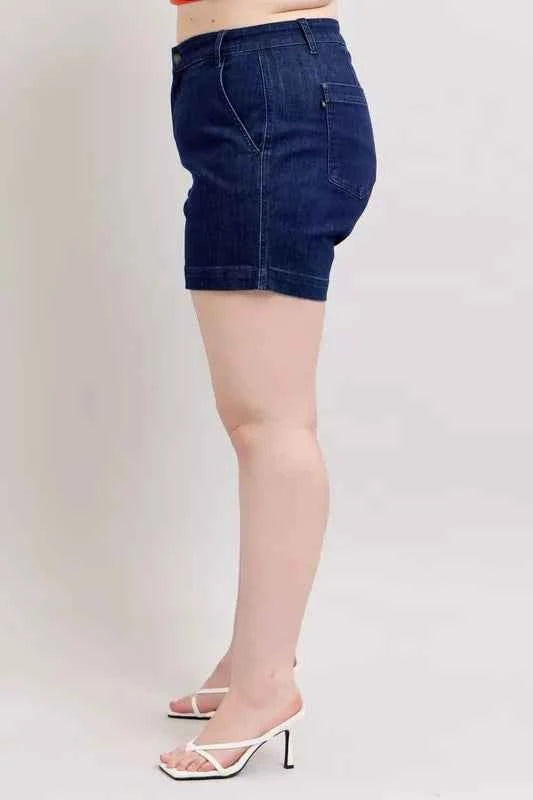 Judy Blue Plus Size High Waist Denim Shorts f6842f0baa8240dc825220f9ee65e81c-Max-Origin