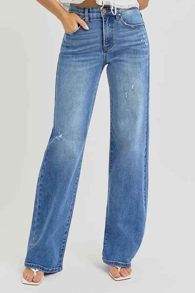 RISEN Full Size Tummy Control Elastic Band High Rise Wide Jeans Plus Size MEDIUM f6b2c7259a214e3895efad6b2106959c-Max-Origin