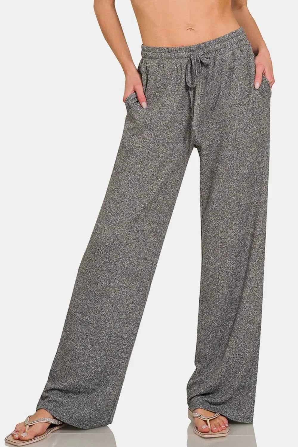 Zenana Drawstring Wide Leg Pants with Side Pockets Black f6ecdd5f-6296-4f16-983c-18a33c4ab2c1-Max