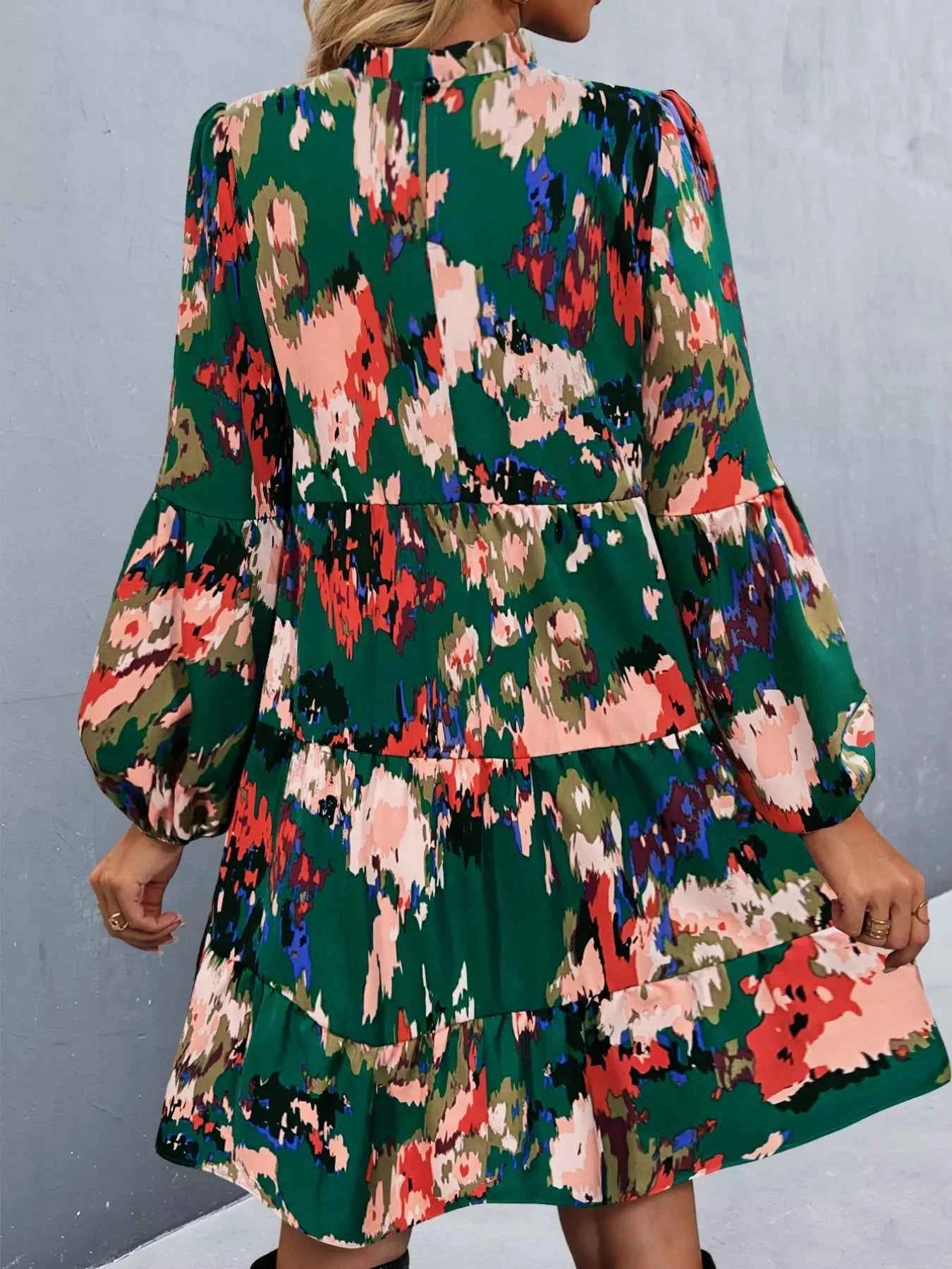 Printed Balloon Sleeve Mini Dress f6f021c9-c193-4a6a-a3ac-6275b4efe857-Max-Origin