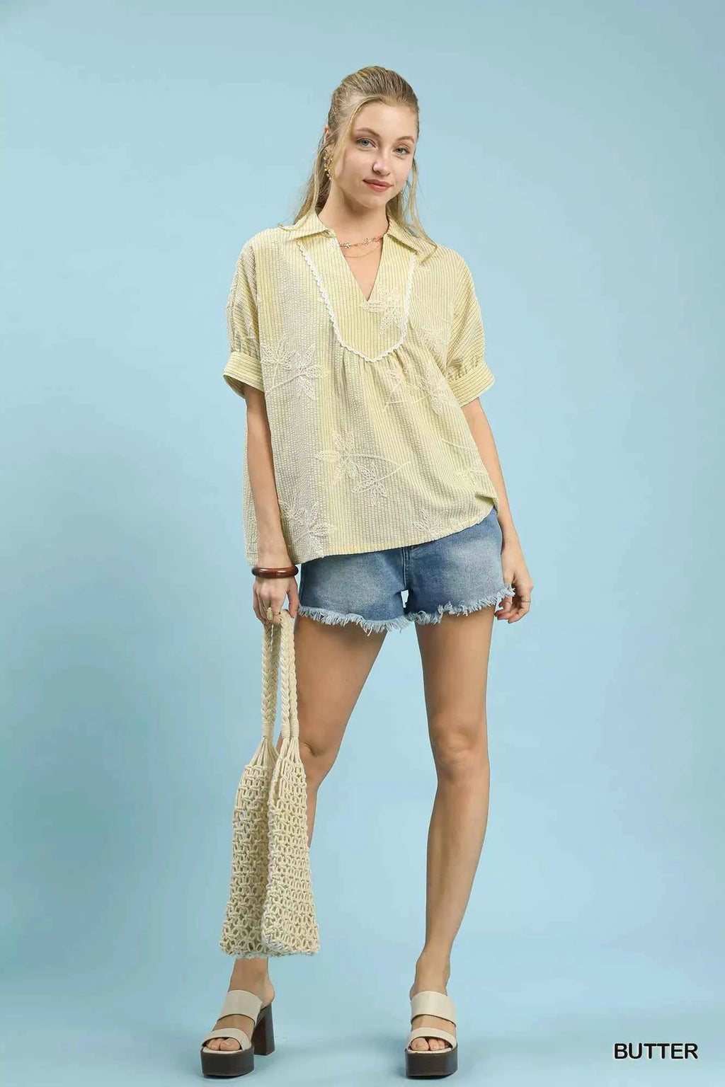 Umgee Striped Embroidered Blouse with Scallop Trim f734592a-f595-4d6d-adad-6a354aec36e3-Max-Origin