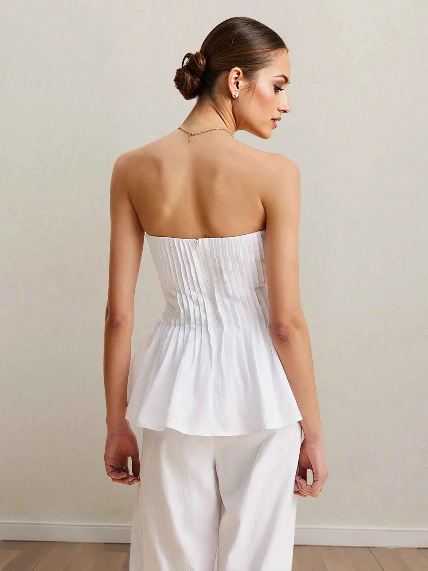 Strapless Peplum Top and Wide Leg Pants Set f76000b5-91b9-45ce-8510-5adfe23819ab-Max-Origin