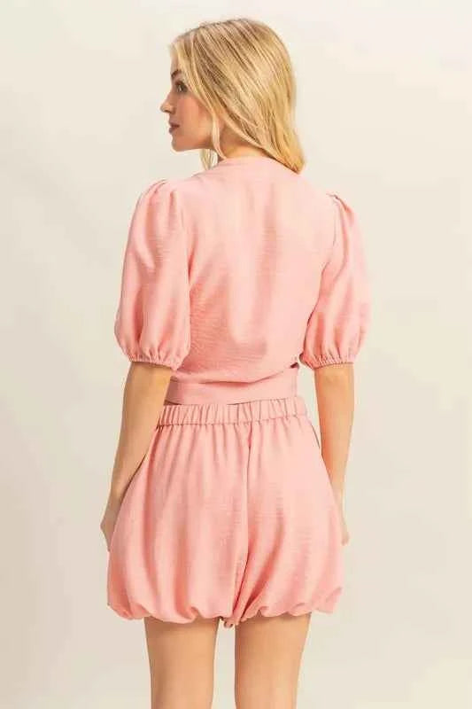 HYFVE Front Tie Top and Bubble Hem Shorts f76a89cc7bed477ca59b254d40239caf-Max-Origin