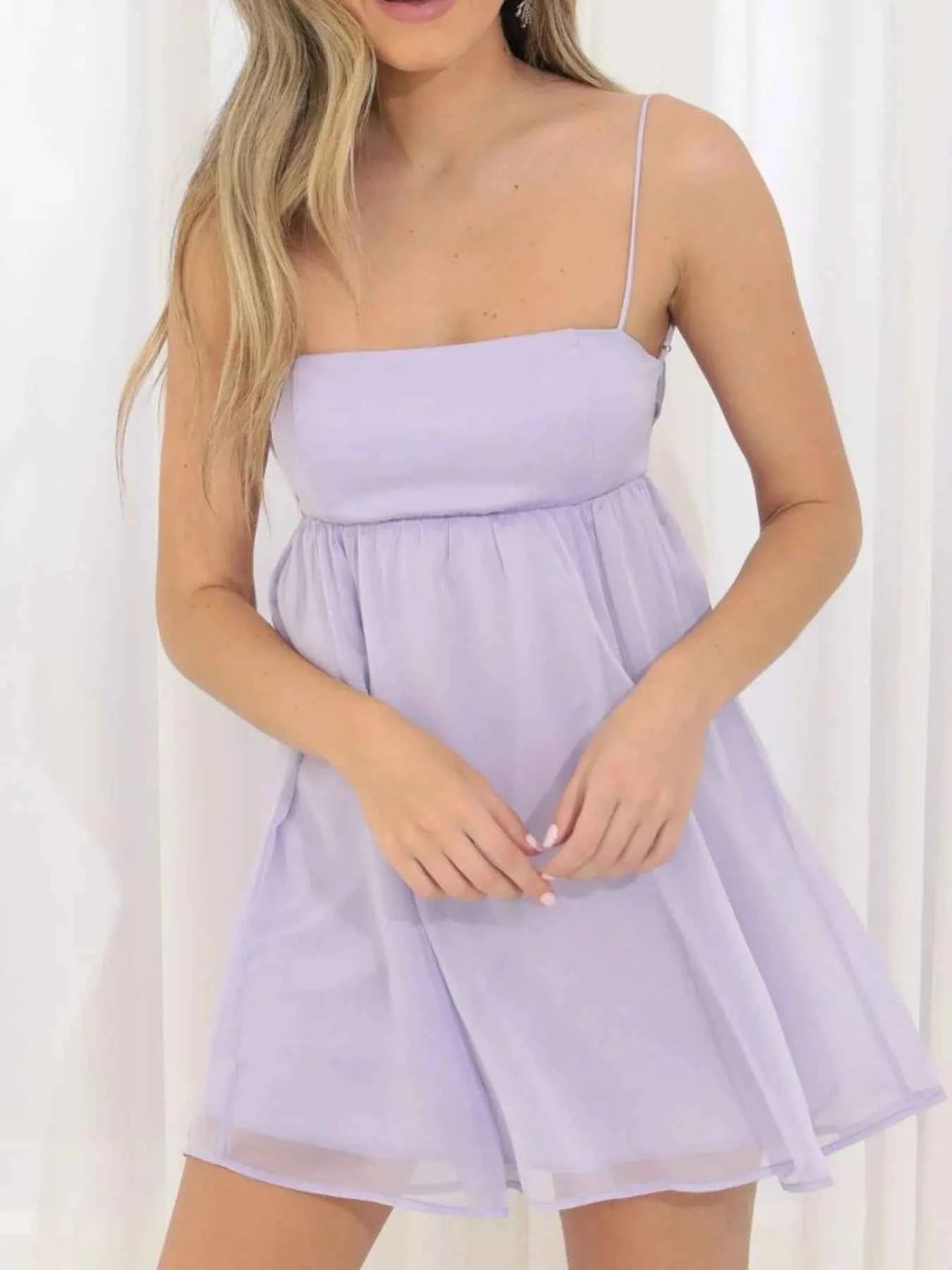 Tie Back Spaghetti Strap Mini Dress Purple f7b8f27b-aa1a-48de-804f-ba2347d25e38-Max-Origin