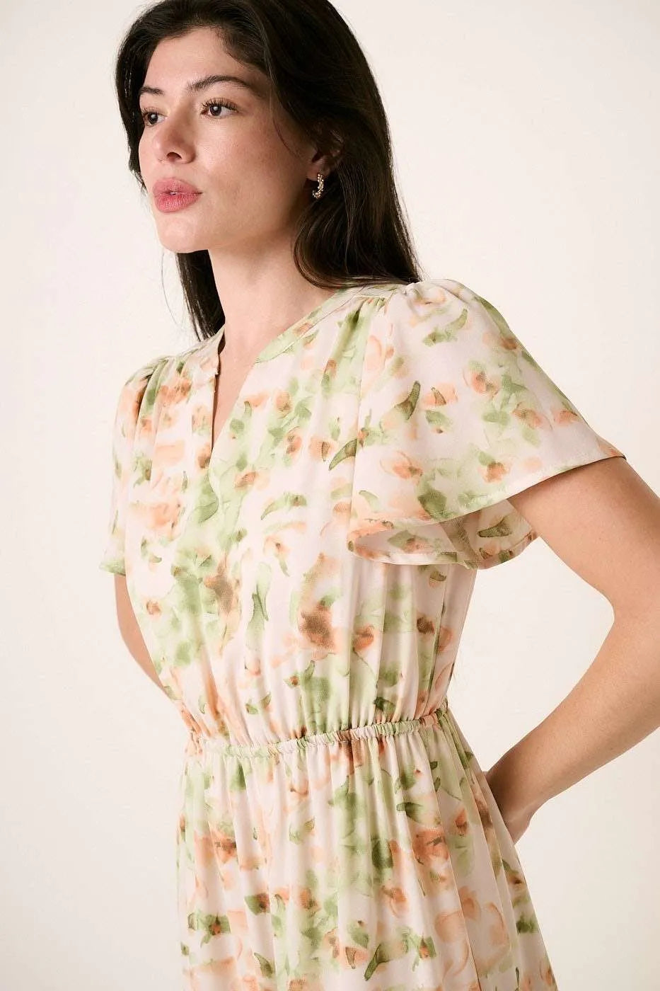 Mittoshop Flower Print Flutter Sleeve V Slit Maxi Dress f7b96ee332ef42e7b37161470d50bca7-Max-Origin