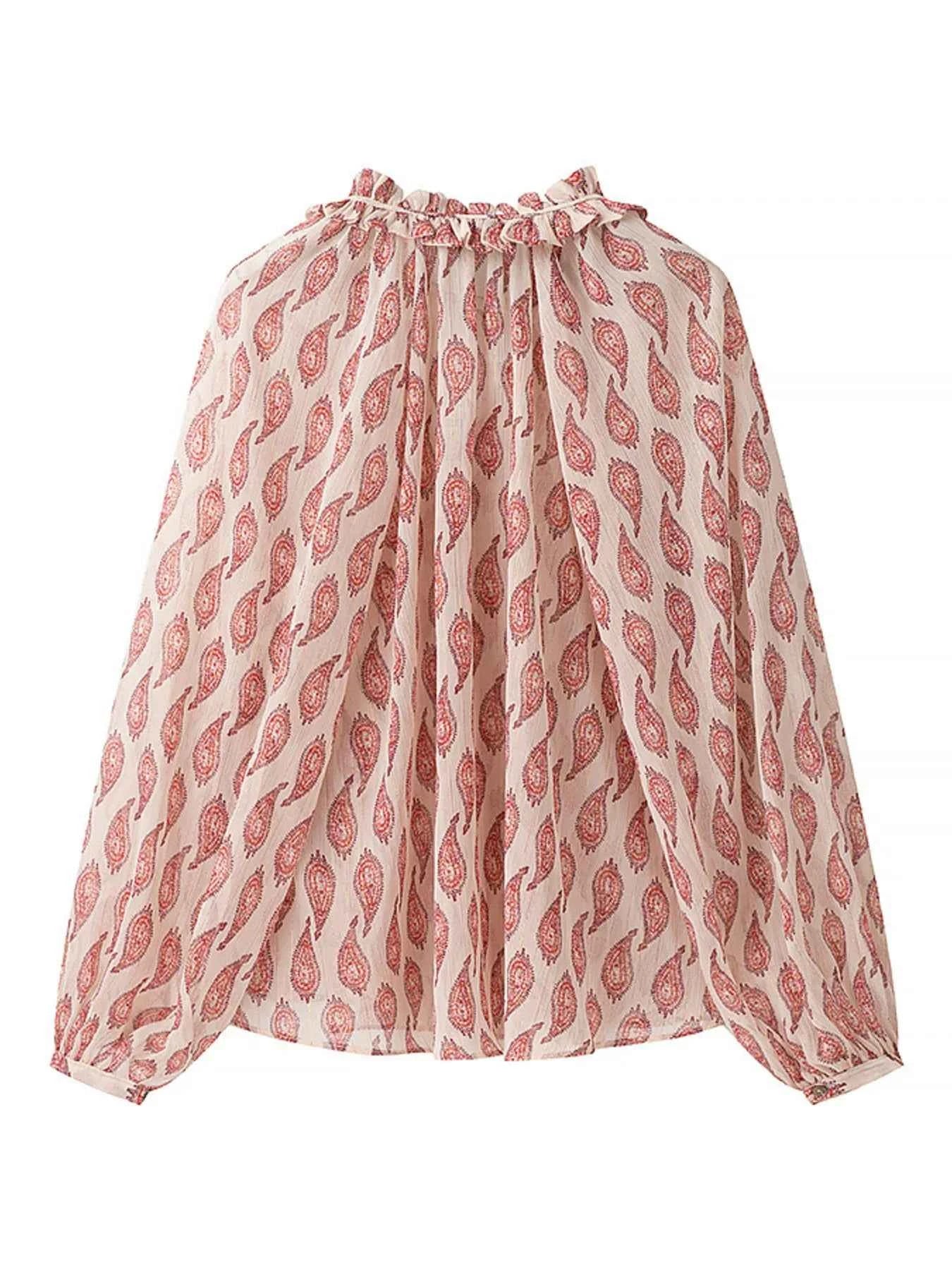 Paisley Print Frill Tie Neck Long Sleeve Blouse f7b9a9ddc35a4f7a9120d3fa66ffc535-Max-Origin
