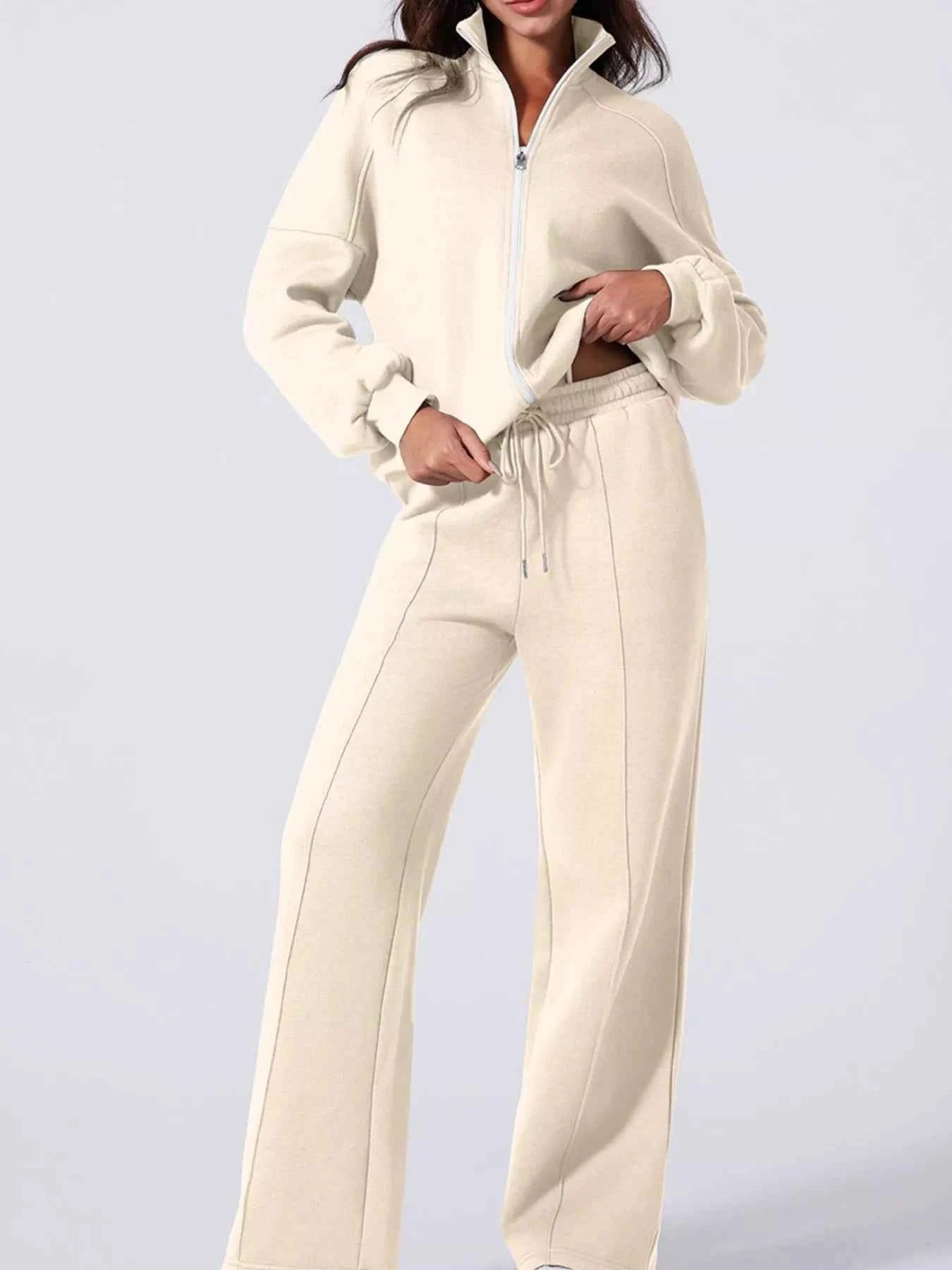 Drop Shoulder Zip Up Jacket and Drawstring Pants Active 2pcs Set f8b79c16-a607-4599-a225-ee2c04780f4d-Max-Origin