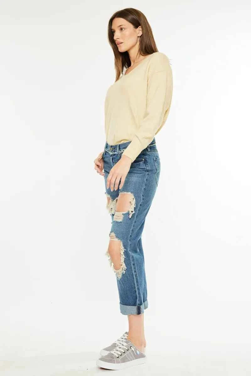 Kancan Distressed Mid Rise True Boyfriend Jeans f90b7f43a7604beb8a025237cf6d3b5a-Max-Origin