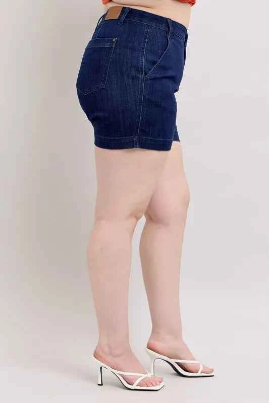 Judy Blue Plus Size High Waist Denim Shorts f964c8e414974669af9ee6691b988416-Max-Origin