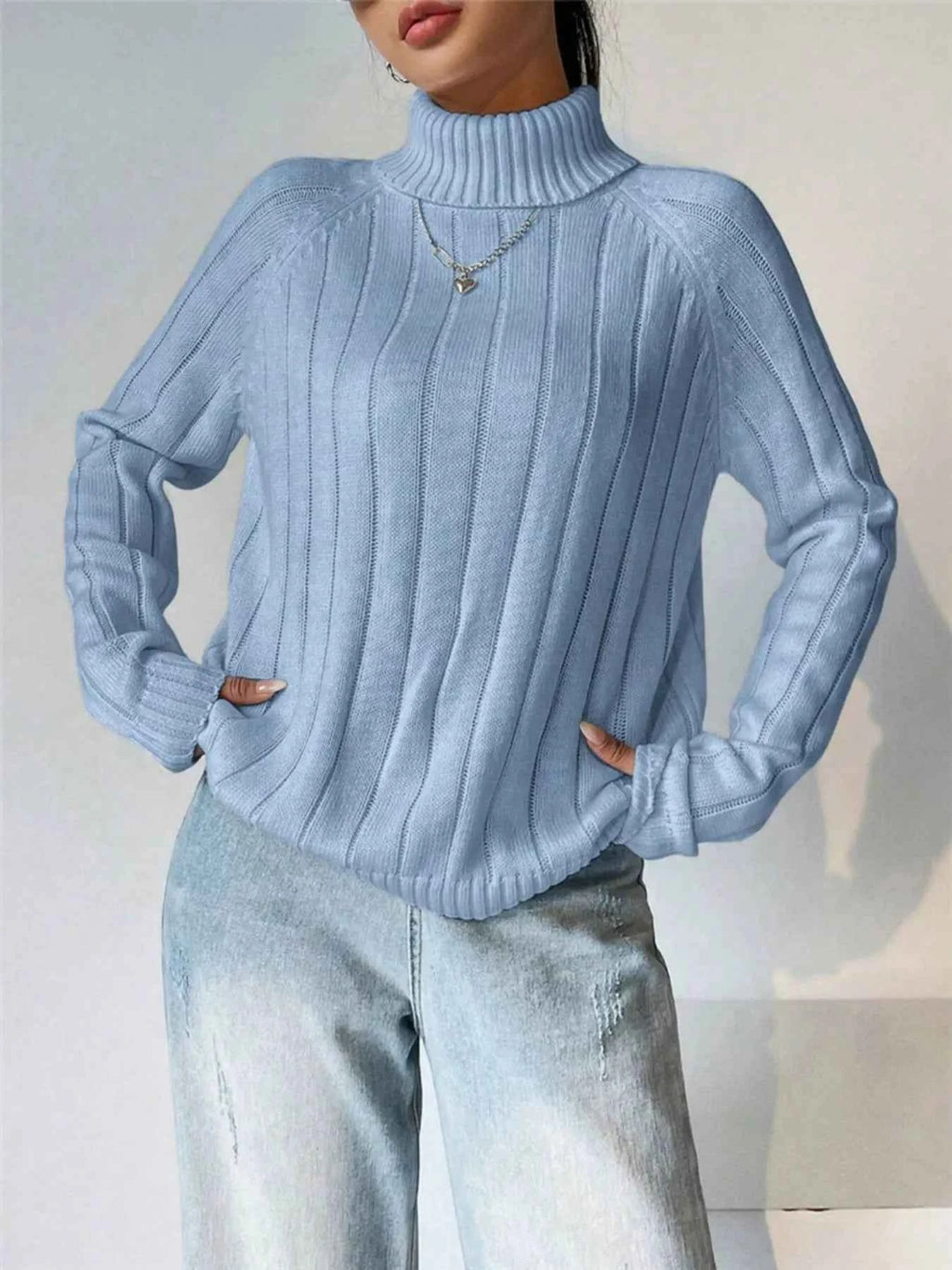 Ribbed Turtleneck Long Sleeve Sweater f96b1bf0596f4002a8f1c172b3d09a87-Max-Origin