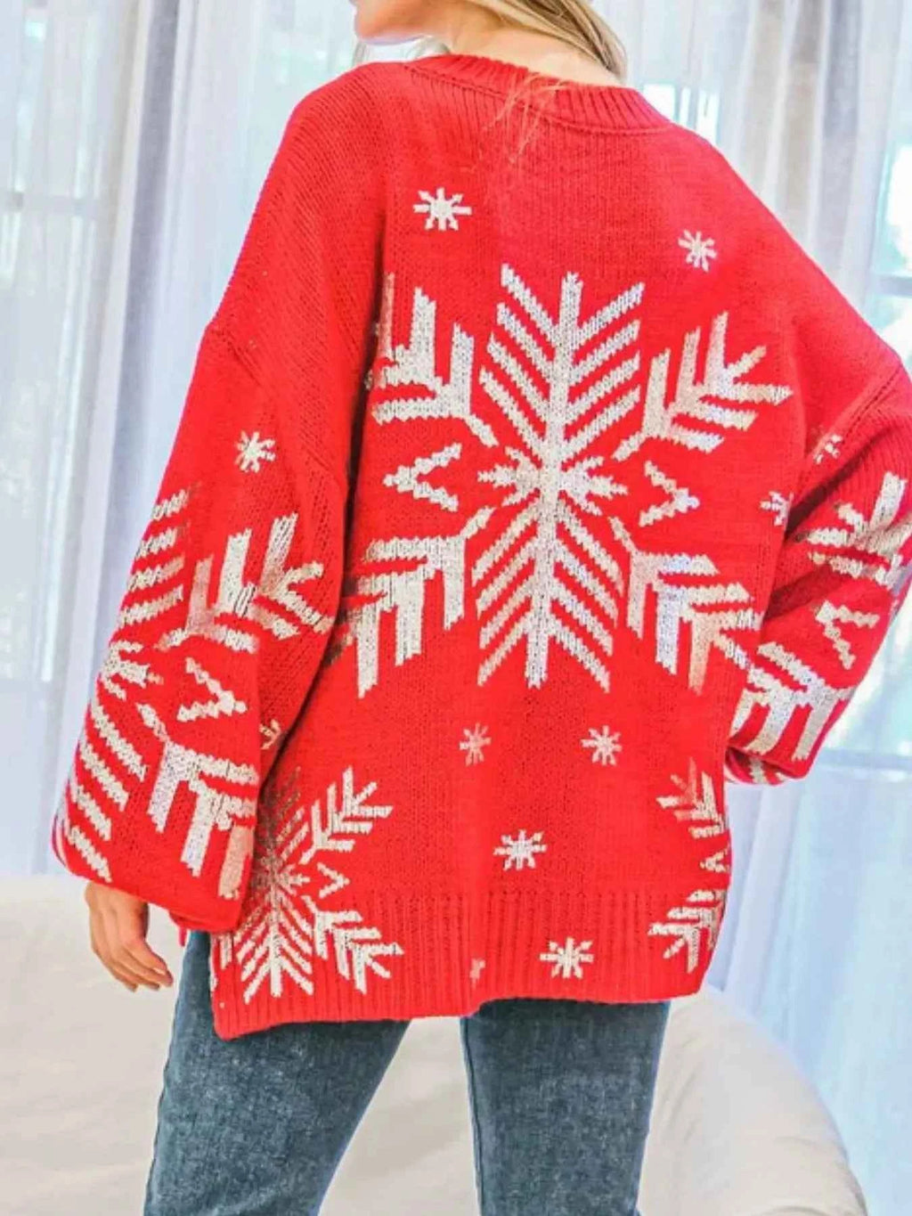 Christmas Snowflake Long Sleeve Sweater f9f762af-78fd-444e-b915-21d9e9a16b54-Max-Origin