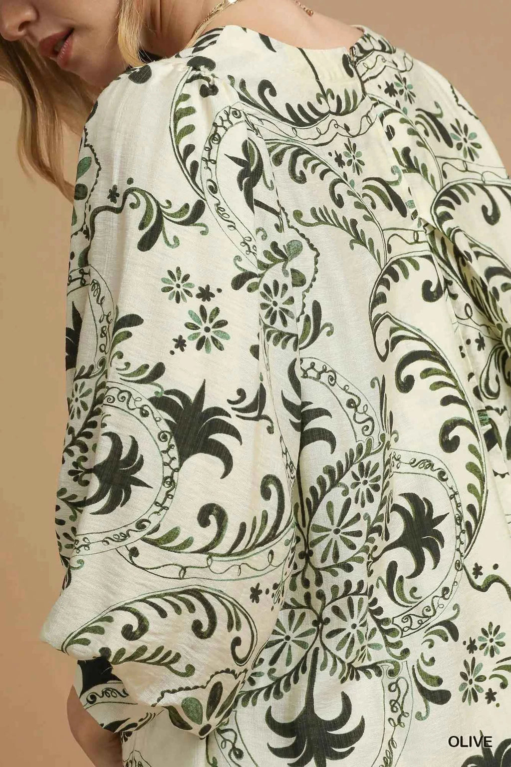 Umgee Boho Printed Balloon Sleeve Mini Dress fa33d6fd-99b1-44ed-bfd6-1325a4375abd-Max-Origin