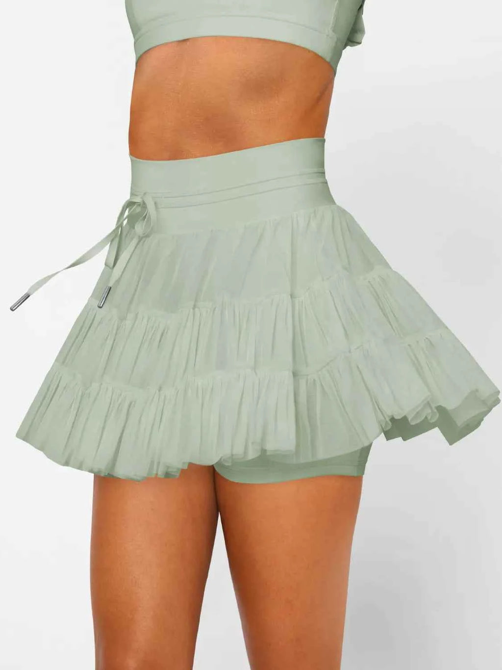 Tiered Skort with Drawstring fa7d2c9b-b0a5-4bc9-9b06-3089ea4234b4-Max-Origin