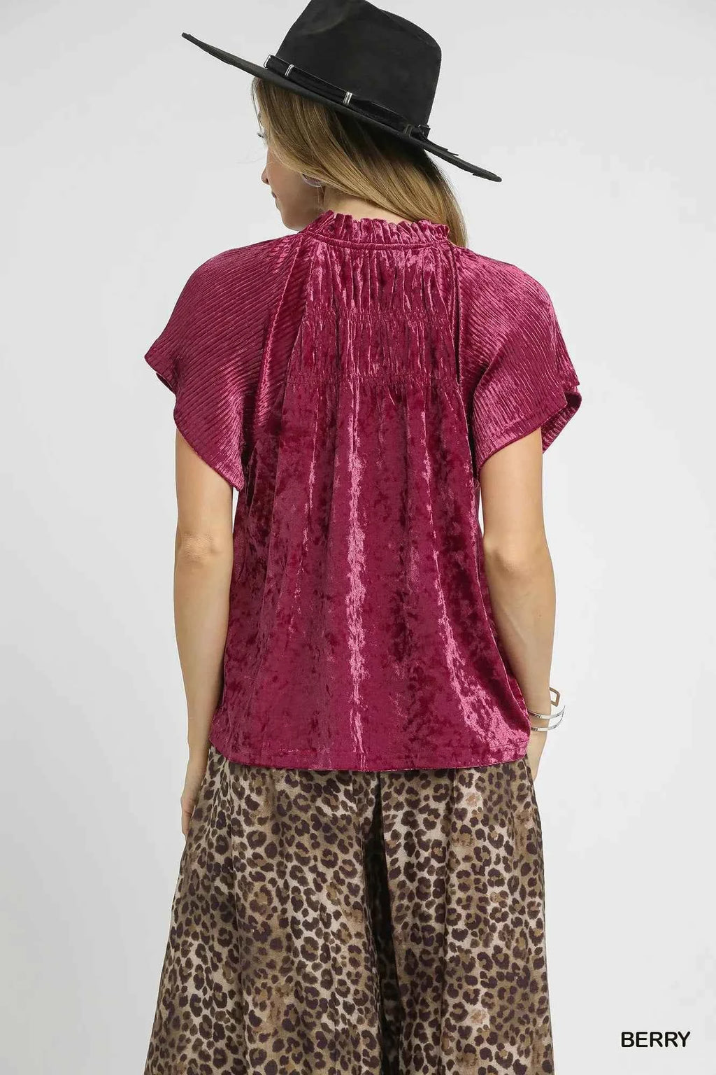 Umgee Crushed Velvet Pleated Blouse fa85dcef-8270-47a2-9723-4c0a2b10de30-Max-Origin