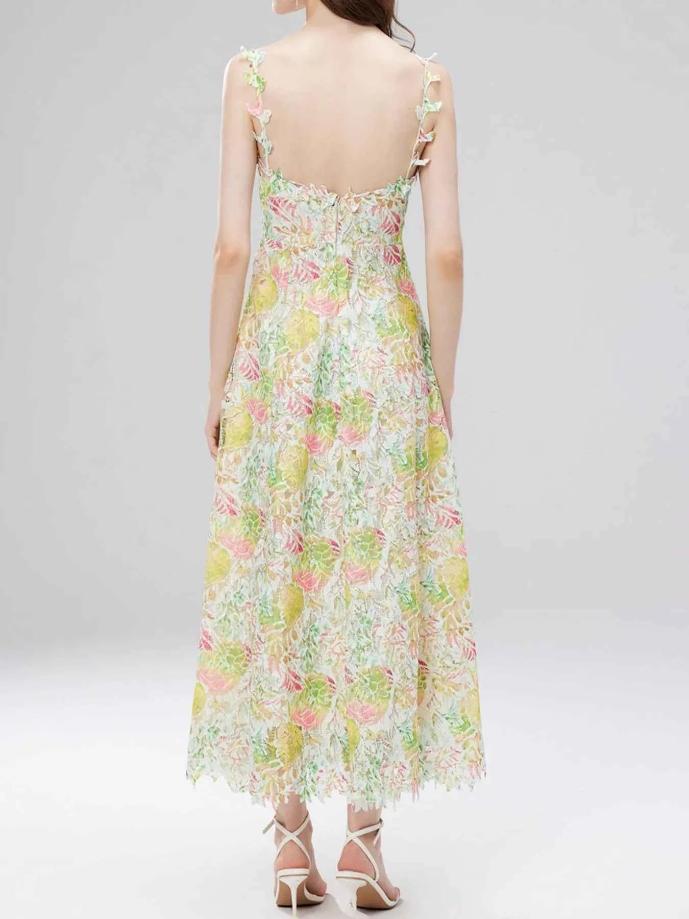 Floral Lace Sleeveless V-Neck Midi Dress faba7664-081c-4999-865d-16fd6cd7037f-Max-Origin