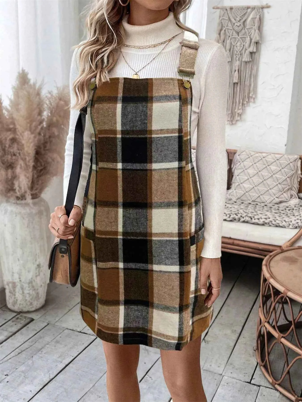 Plaid Square Neck Mini Dress fabe72fc49814de6a4199729bdafd9dd-Max-Origin