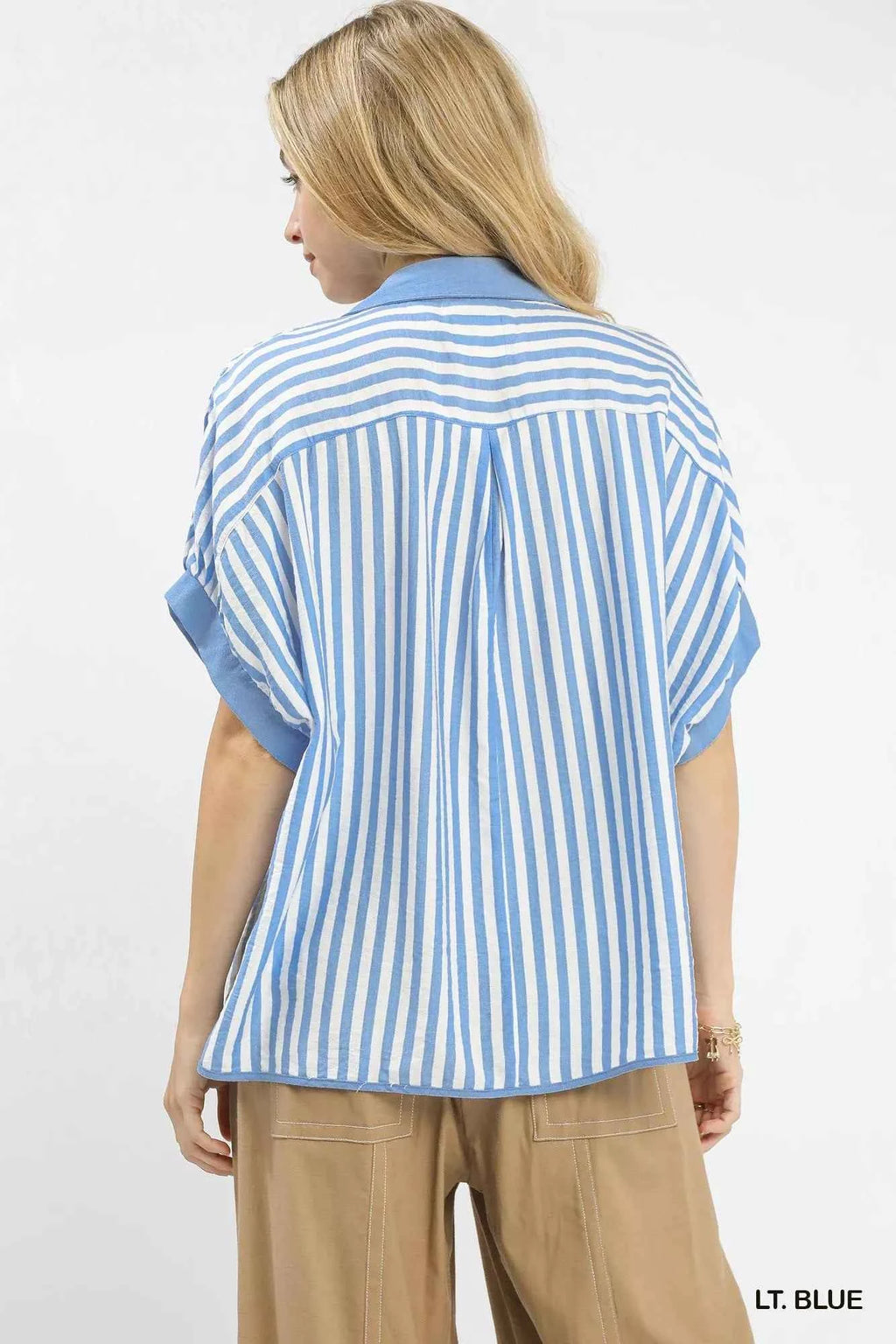 Umgee Stripe Collared Oversized Top fb43c4ff-3d45-40dd-9e91-eb5cdb181d87-Max-Origin