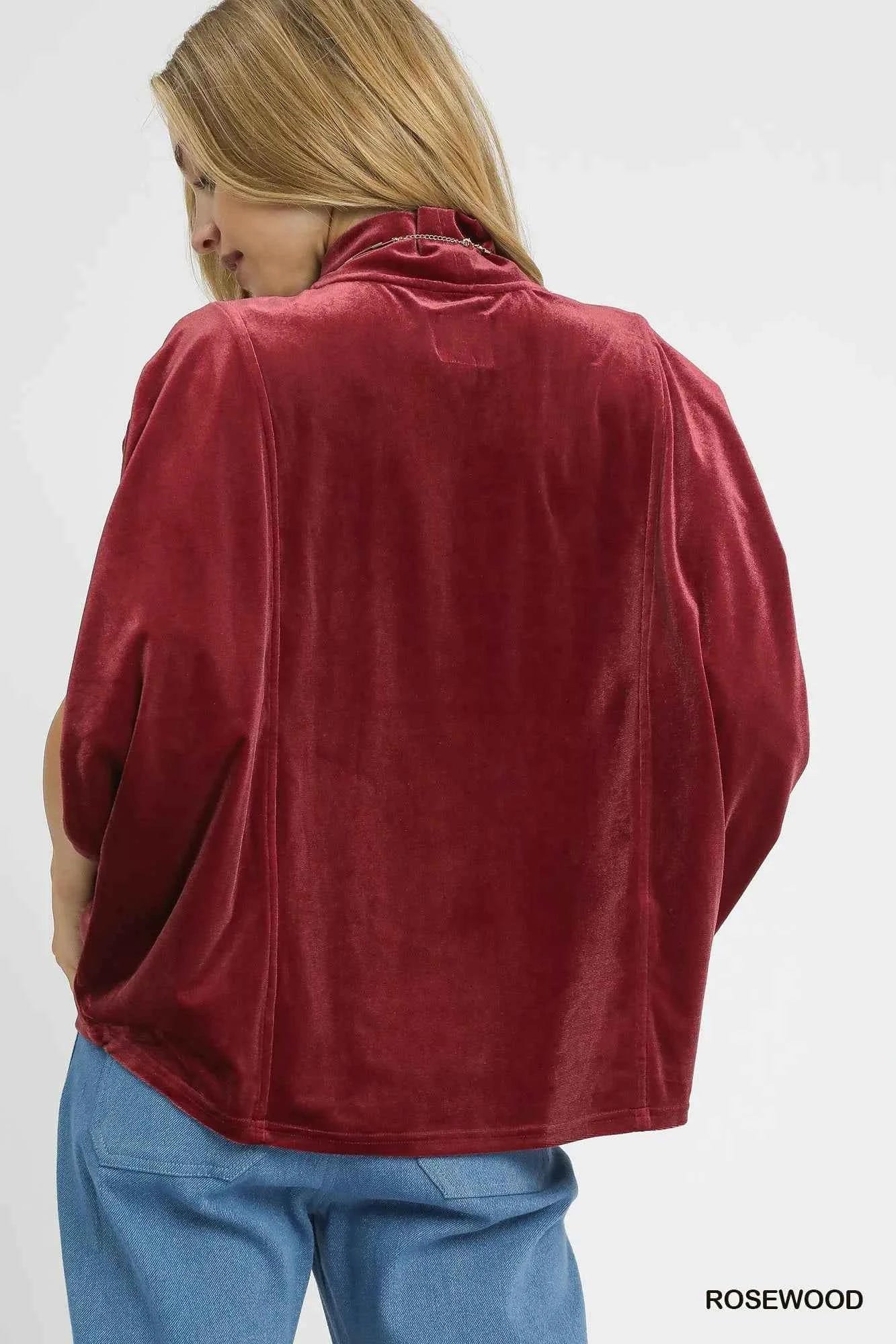 Umgee Velvet Mock Neck Sleeveless Blouse fb579fba-3f3b-4d28-8d43-6686862b9e70-Max-Origin