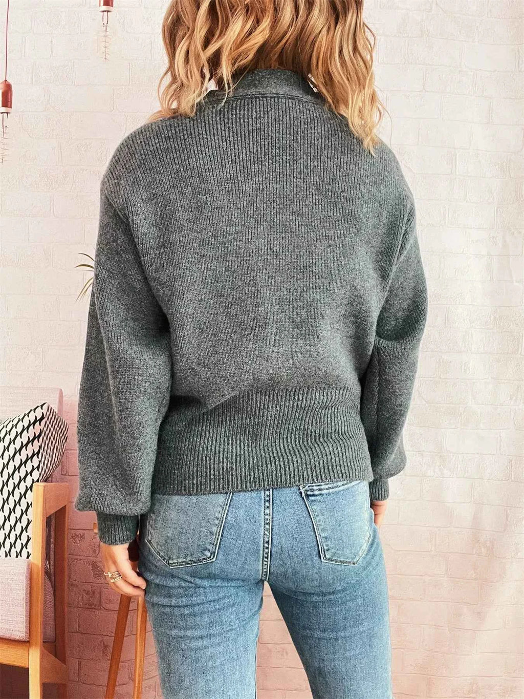 Button Up Long Sleeve Cardigan fba8f06ce06449ec8e47d5ded6ee1f5e-Max-Origin