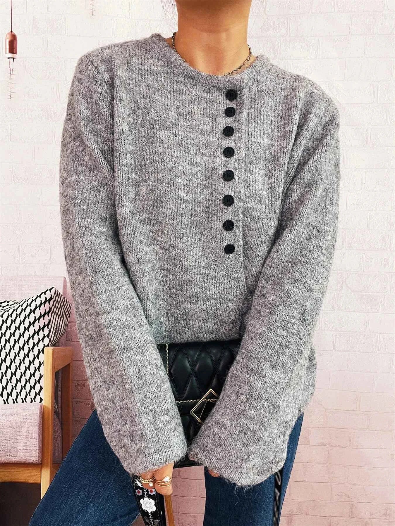 Button-Front Side-Tie Sweater fc4b4bbb394f4418b6badeb0c0b87c13-Max-Origin