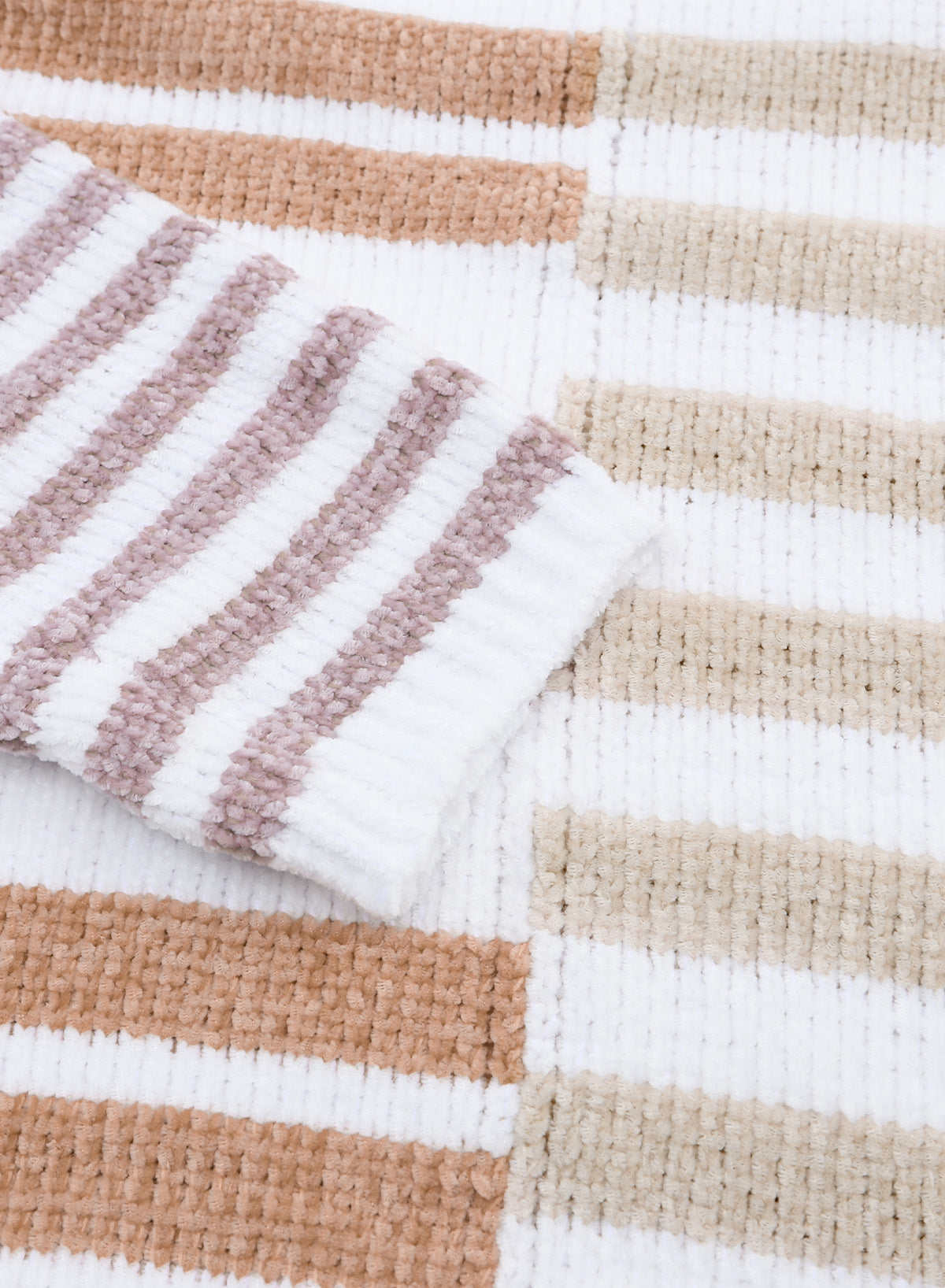 Color Block Drop Shoulder Pullover Striped Sweater fc722140f7034941