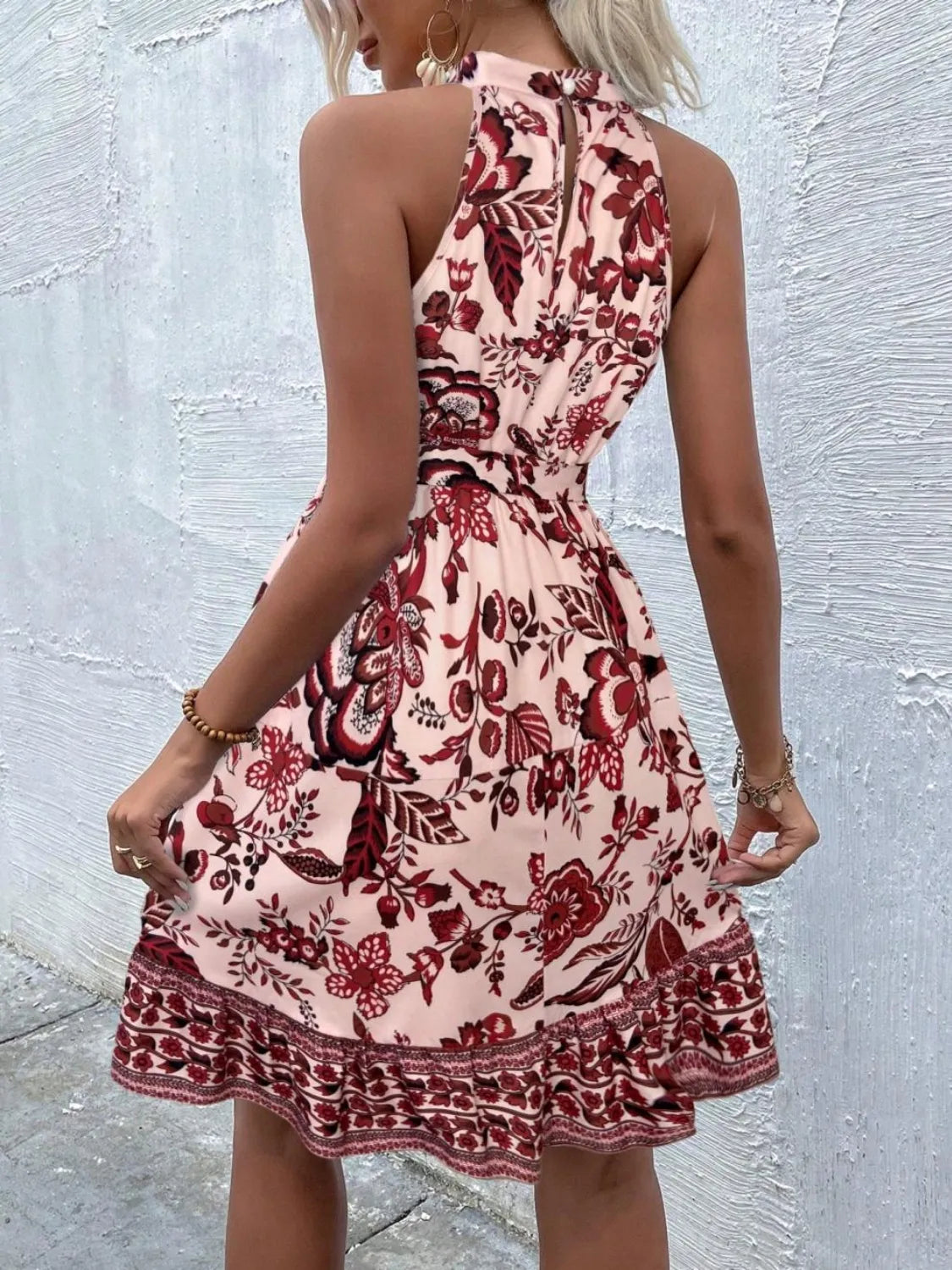 Printed Tie Waist Mini Dress fce0ed24-f426-4935-b3a2-4c25b249fea9-Max-Origin