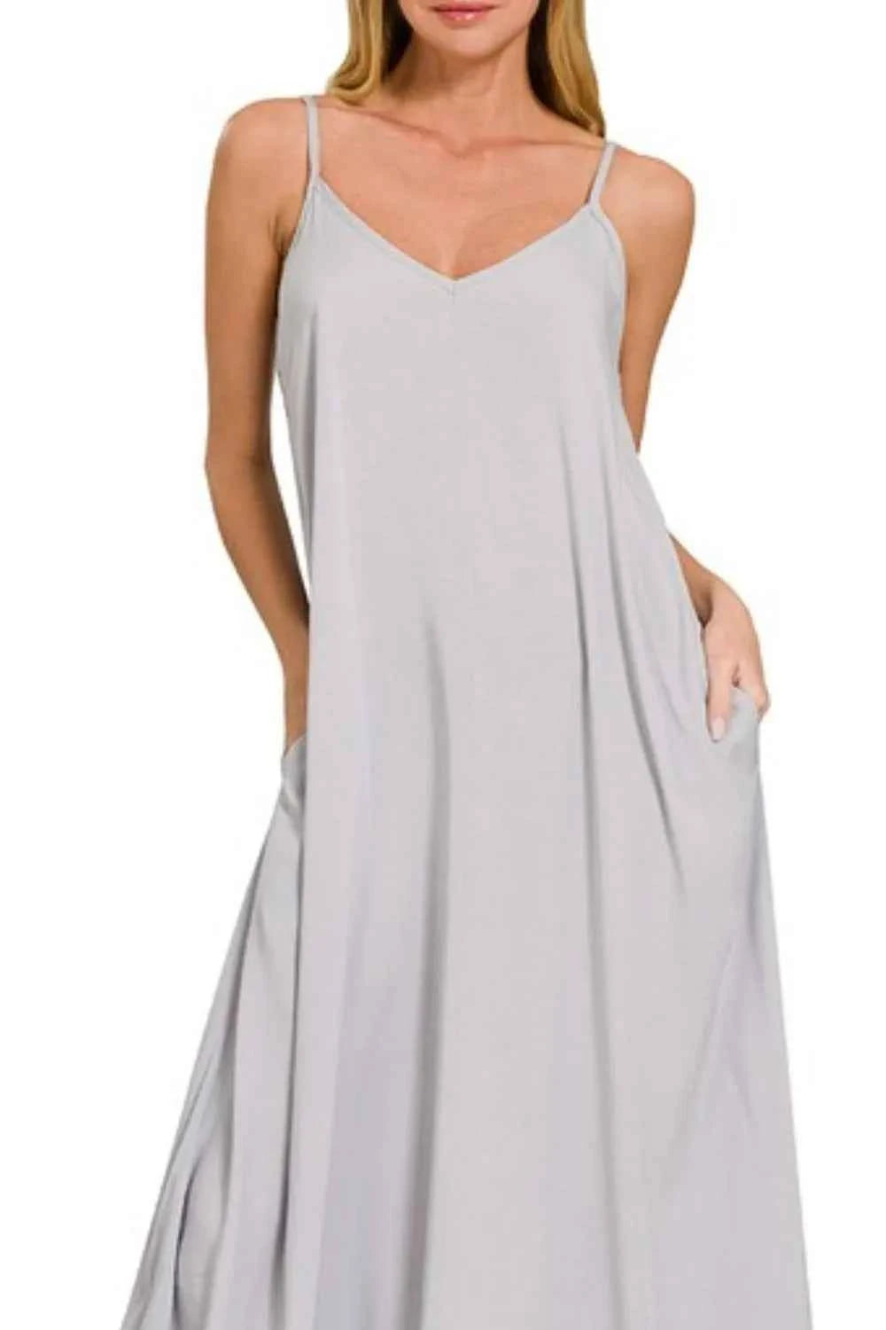 Zenana Woven Arc Hem Cami Dress With Flowy Pockets fd0a8663-3dfa-4c55-b2cd-eb3c18ed5938-Max-Origin