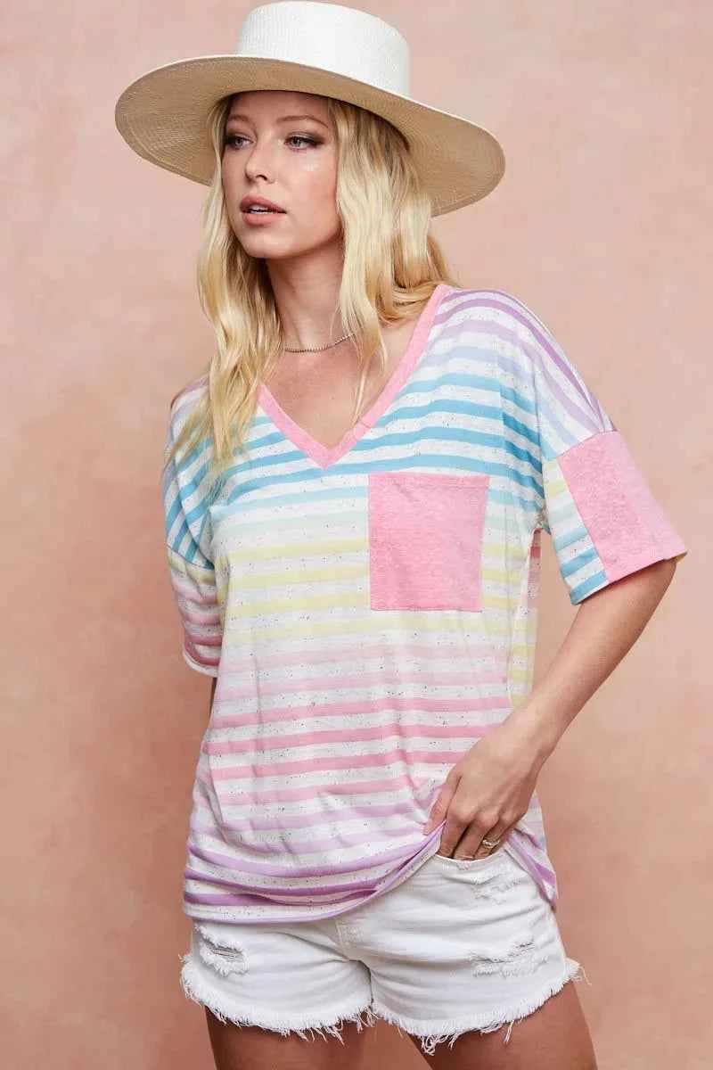 BiBi Rainbow Stripe Printed Triblend Knit Top fd2df0431c5348db8028a0f361eeab98-Max-Origin