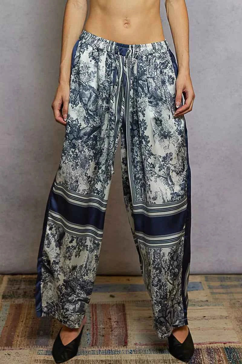 POL Floral Printed Woven Wide Leg Drawstring Pants IVORY NAVY FLORAL fd41aed8-4e43-40e9-b133-ffe9d75a81c0-Max-Origin
