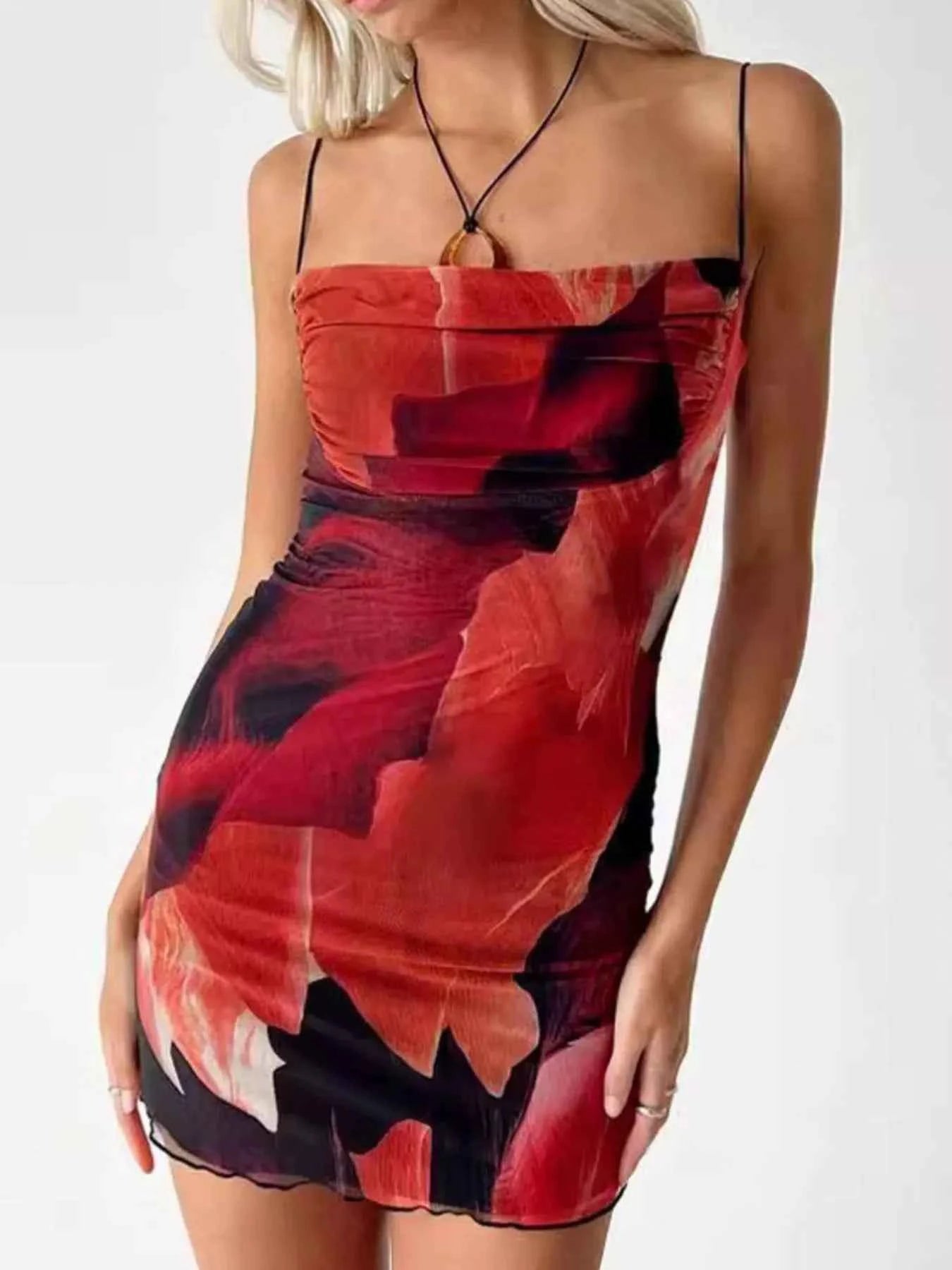 Printed Bodycon Cami Dress Red fdf6d959-9f51-4c1d-90a3-3f5eae8b0bab-Max-Origin