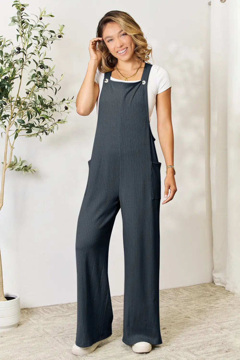 Double Take Full Size Wide Strap Overall with Pockets fe5ff99cef3645b7b3d74d6de3dd87b7-Max