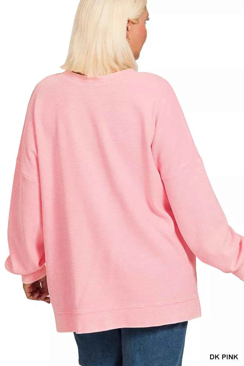 Zenana Full Size Acid Washed Double Ribbed Hi-low Sweatshirt Plus Size fea87326-cc6b-45db-9d56-3d069e712985-Max-Origin