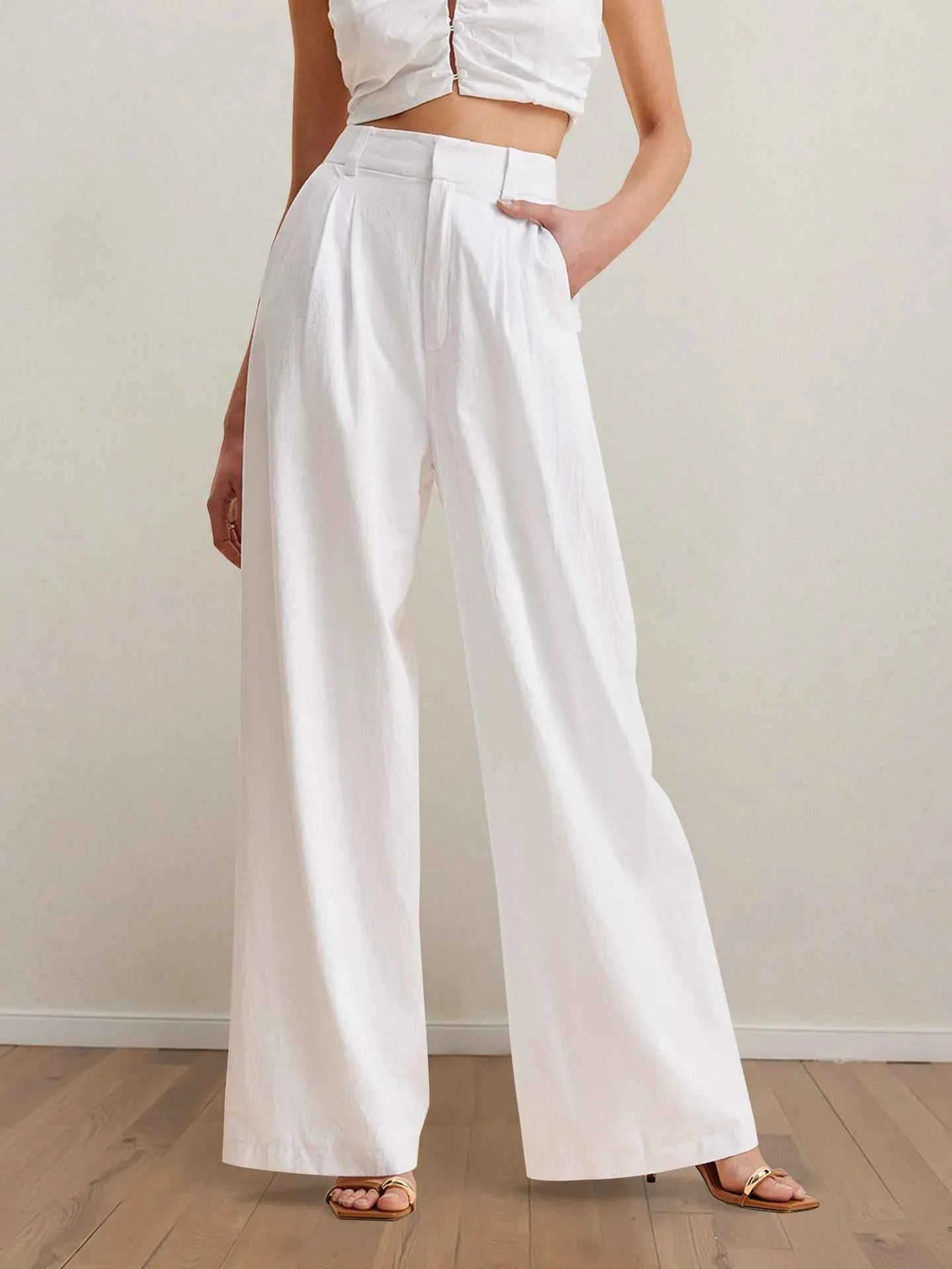Strapless Peplum Top and Wide Leg Pants Set febfe360-69a3-4403-b71e-1d20dcd5b7be-Max-Origin