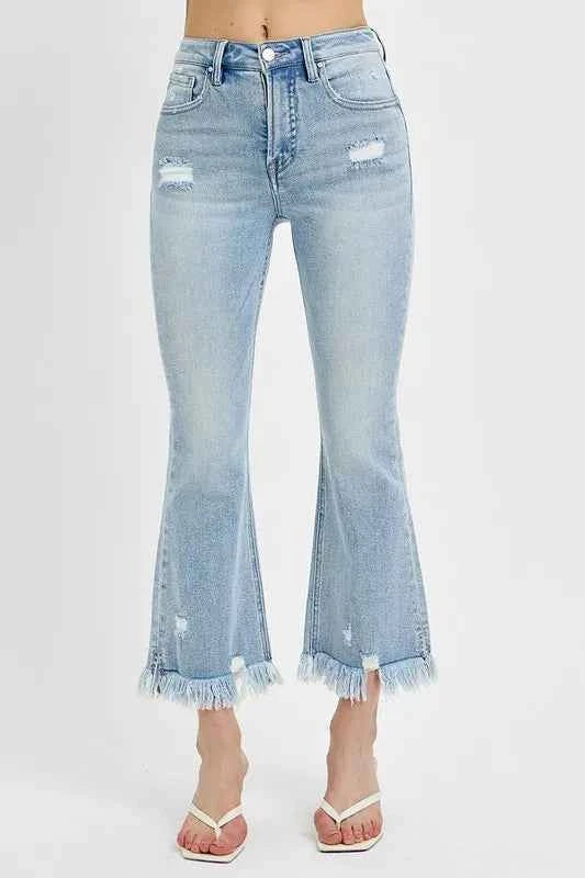 RISEN Full Size Raw Hem Distressed Cropped Flare Jeans Plus Size ff169603-a751-4037-ac58-048c14a0c23a-Max
