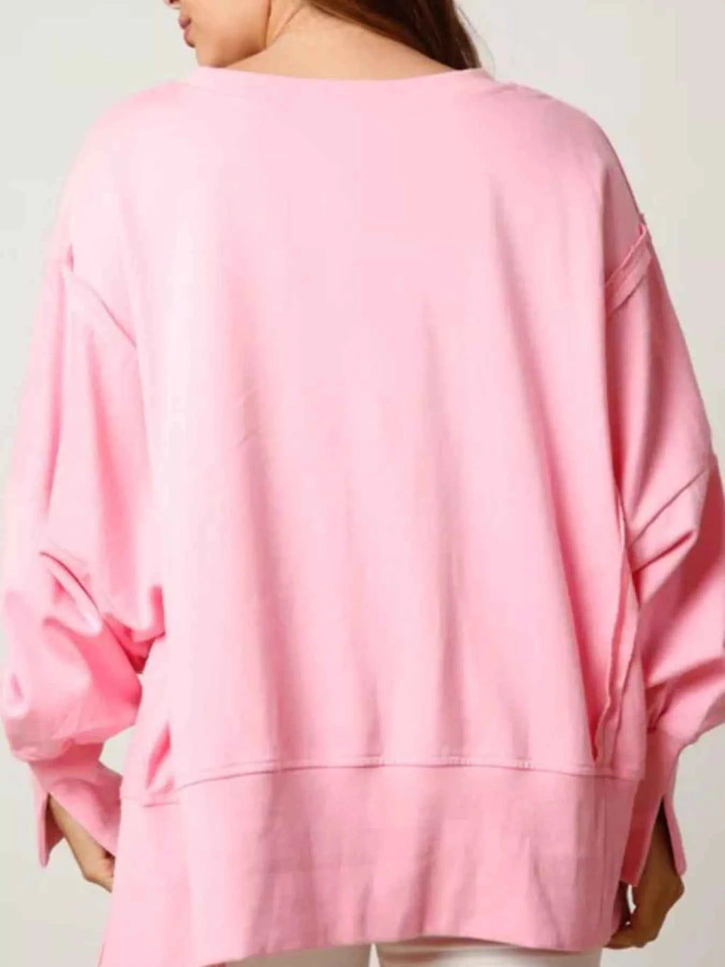 Christmas Candy Cane Bow Dropped Shoulder Sweatshirt ff207be0-9b5d-4eb9-9afb-6233709f5e26-Max-Origin