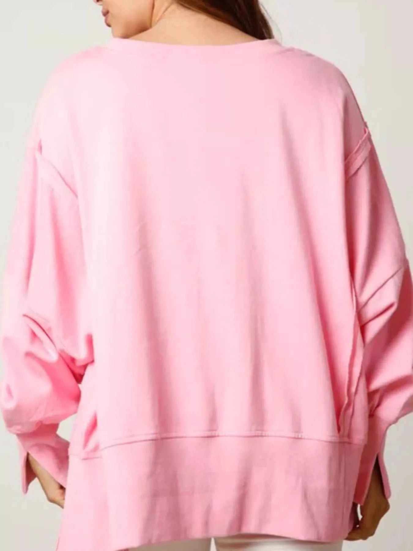 Christmas Candy Cane Bow Dropped Shoulder Sweatshirt ff207be0-9b5d-4eb9-9afb-6233709f5e26-Max-Origin