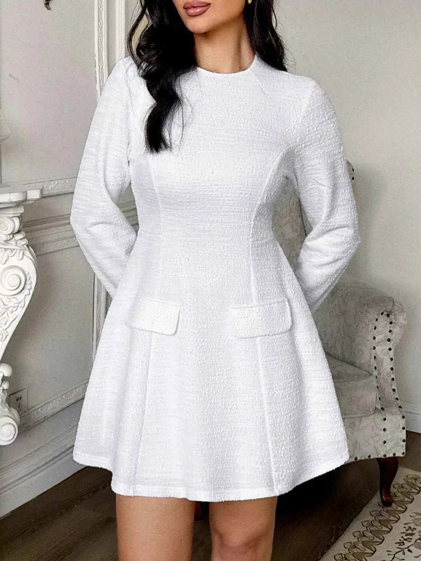 Cutout Back Long Sleeve Mini Dress ff78c0c4-0633-4554-83ee-071ea2bc8fd3-Max-Origin