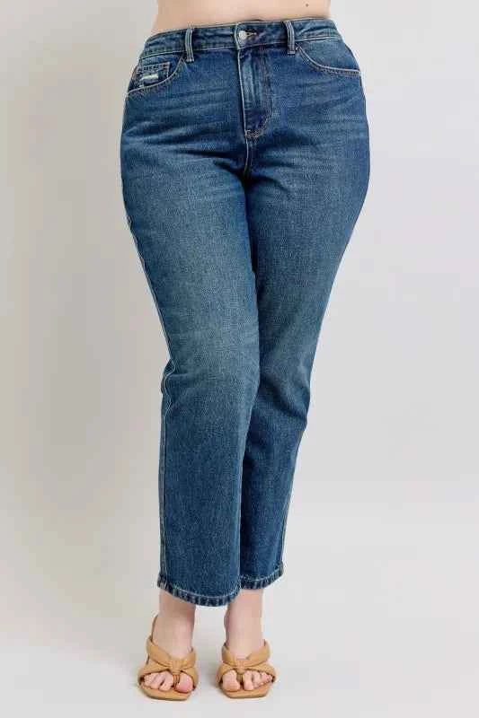 Judy Blue Full Size High Waisted Rigid Magic Non-destroy Straight Leg Jeans Plus Size ff7a2d79-9c72-4e8e-b260-81e09efa4296-Max-Origin