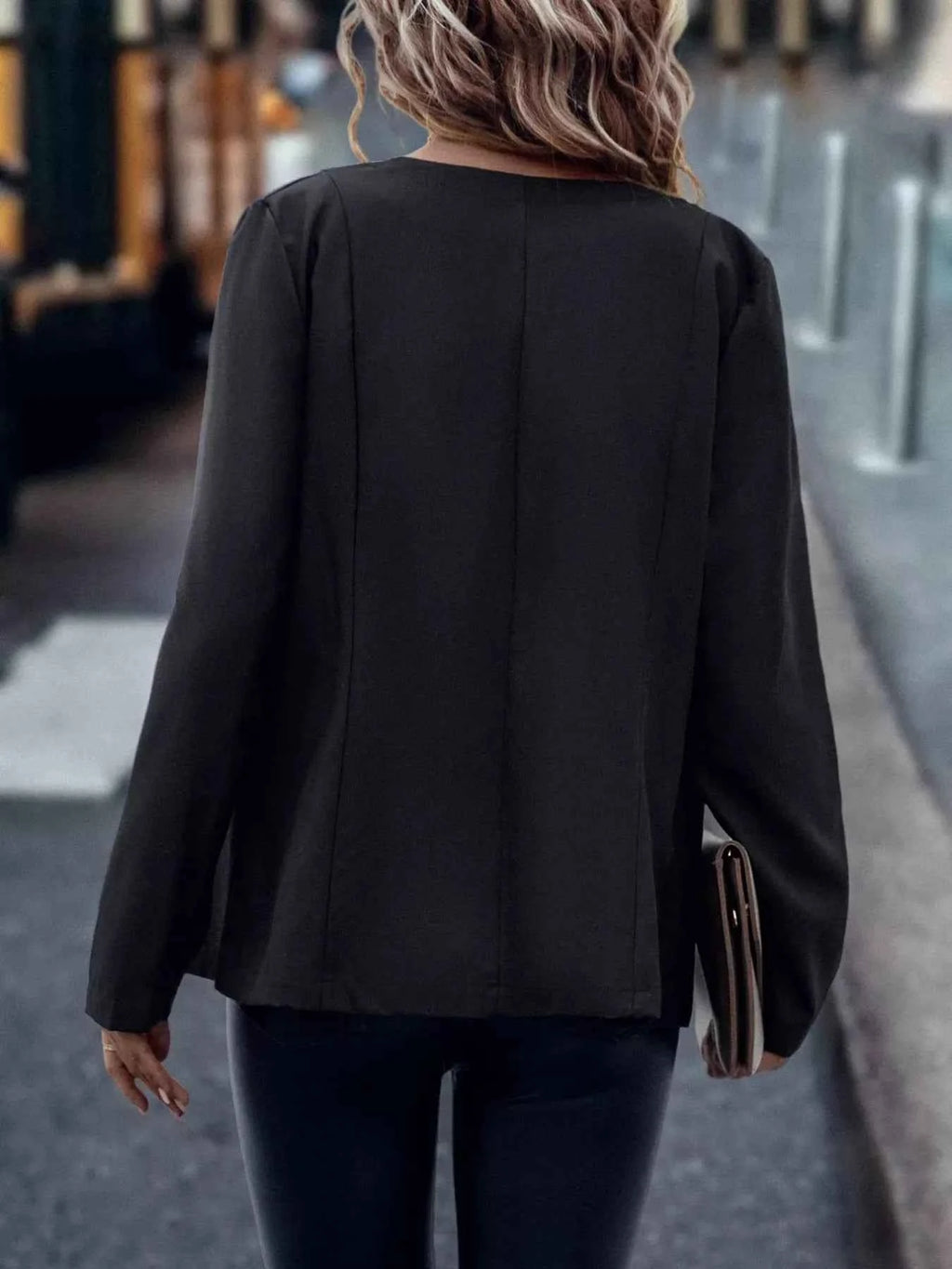 Solid Color Long Sleeve Outerwear ff83453c-b8be-48e7-b4b6-891a1c49792c-Max-Origin