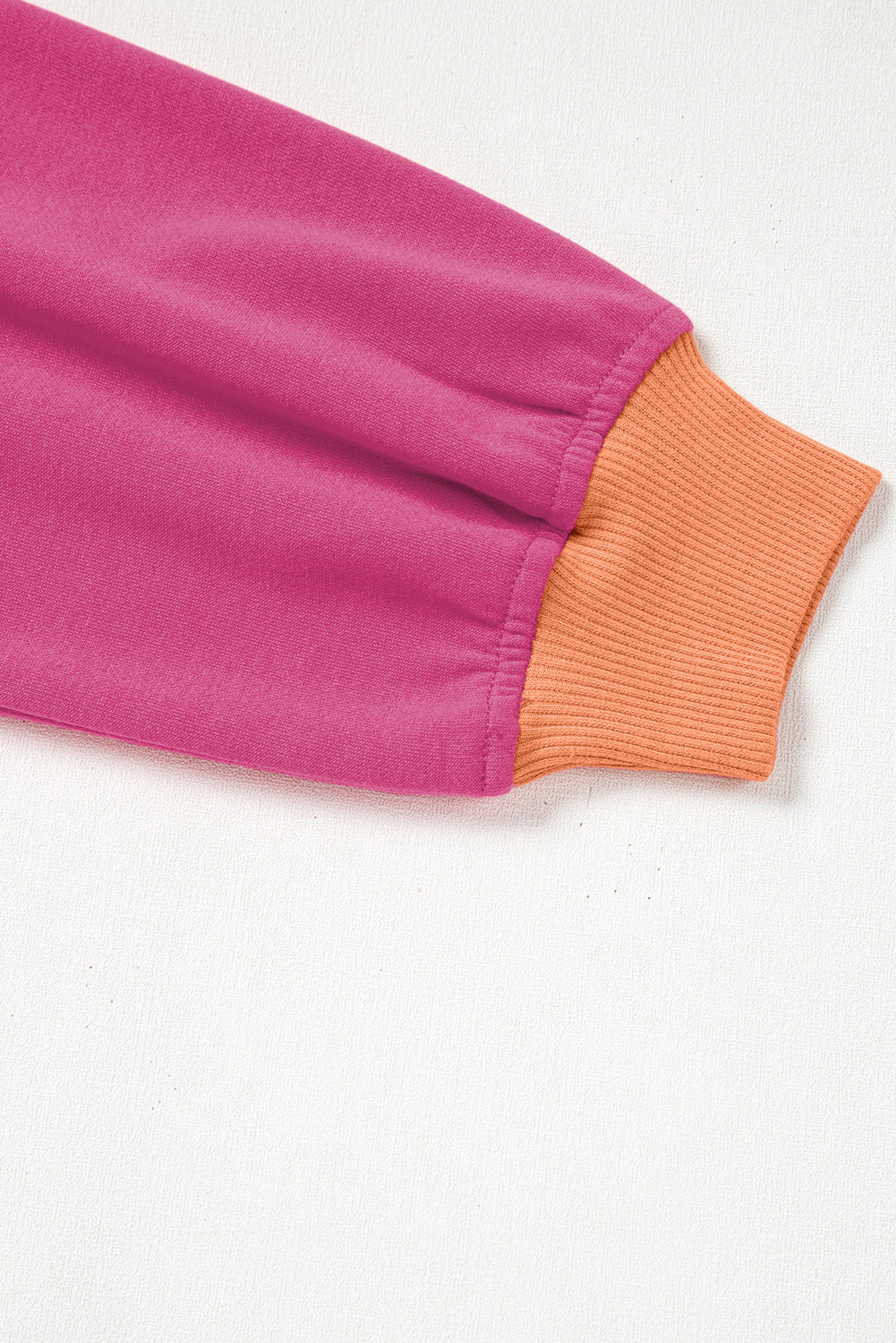 Rose Red Contrast Trim Loose Pullover and Lace-up Waist Shorts Set ffa0344fb3665cae