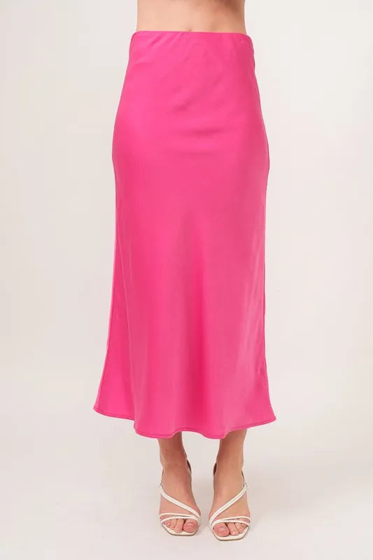 And The Why Solid Satin Midi Skirt FUCHSIA ffb1c48b369d4b5f9b4080aa0ae598d8-Max-Origin