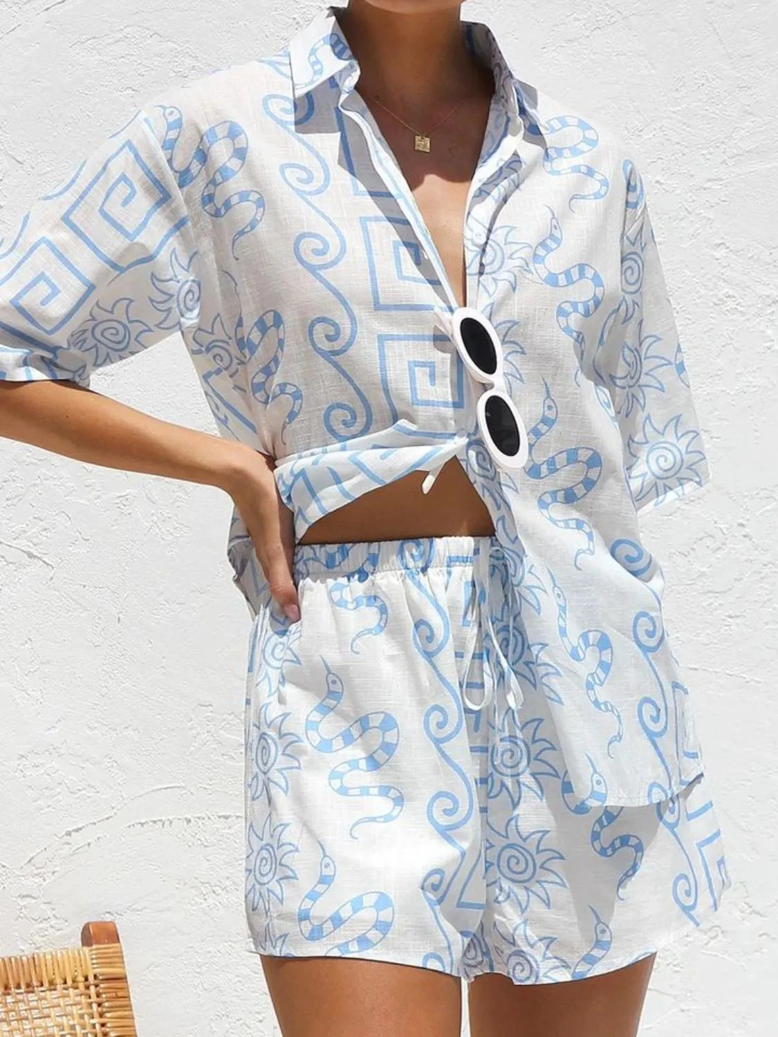 Printed Button Up Top and Shorts Set Light Blue fff7bdc9-6253-482f-b886-dee0054d9af3-Max-Origin