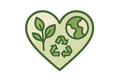 Sustainability at Heart icon with transparent background