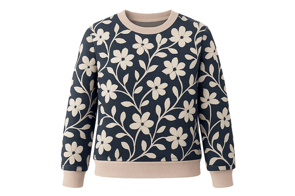 Women's pattern sweatshirt with transparent background